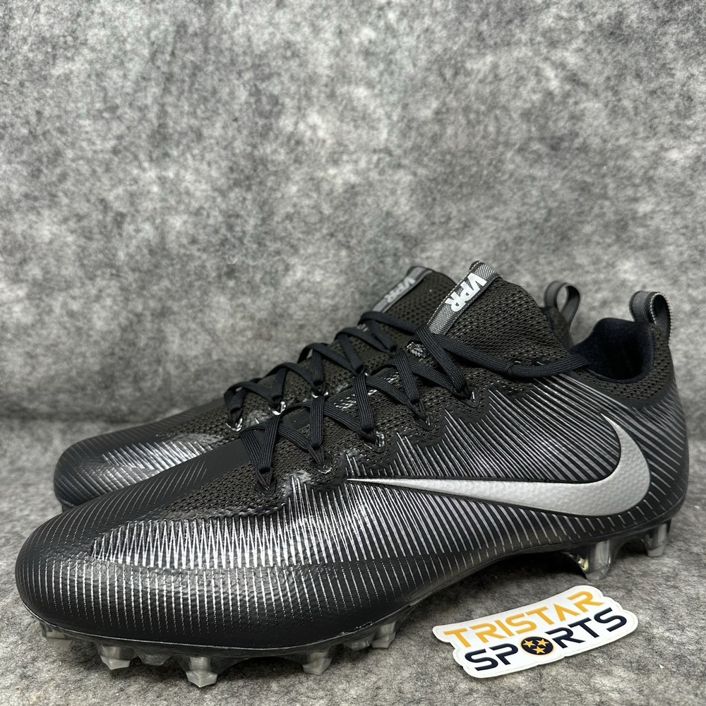 Nike Vapor Untouchable Pro Football Cleats Mens Sz 16 Black Silver 833385-002